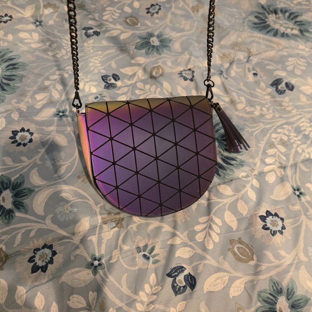 Holographic iridescent purse
